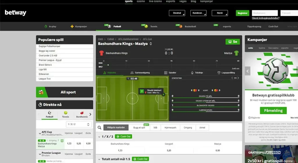 Norsk live betting